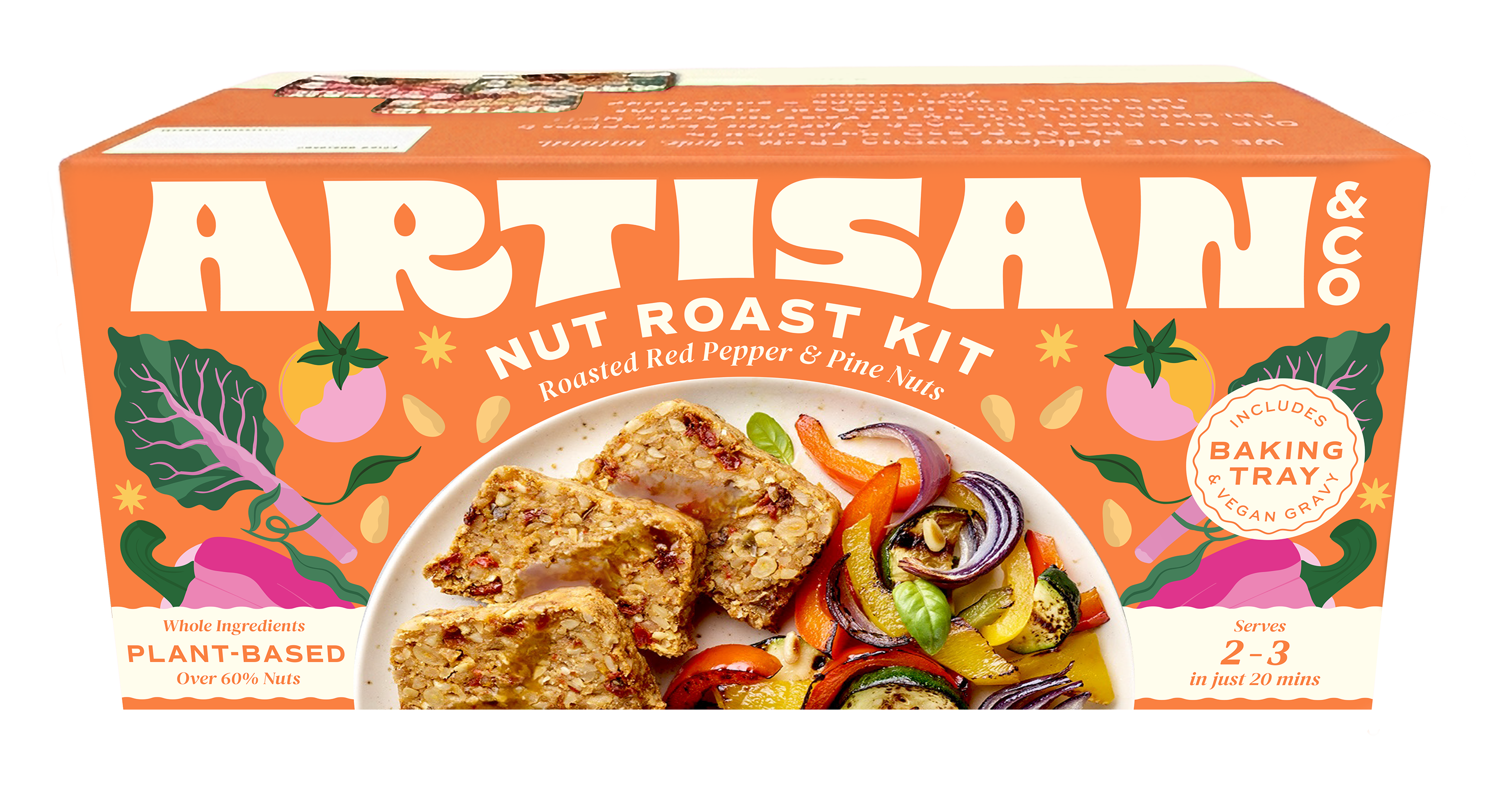 Roasted Pepper & Pine Nut, Nut Roast - 6 x 212g