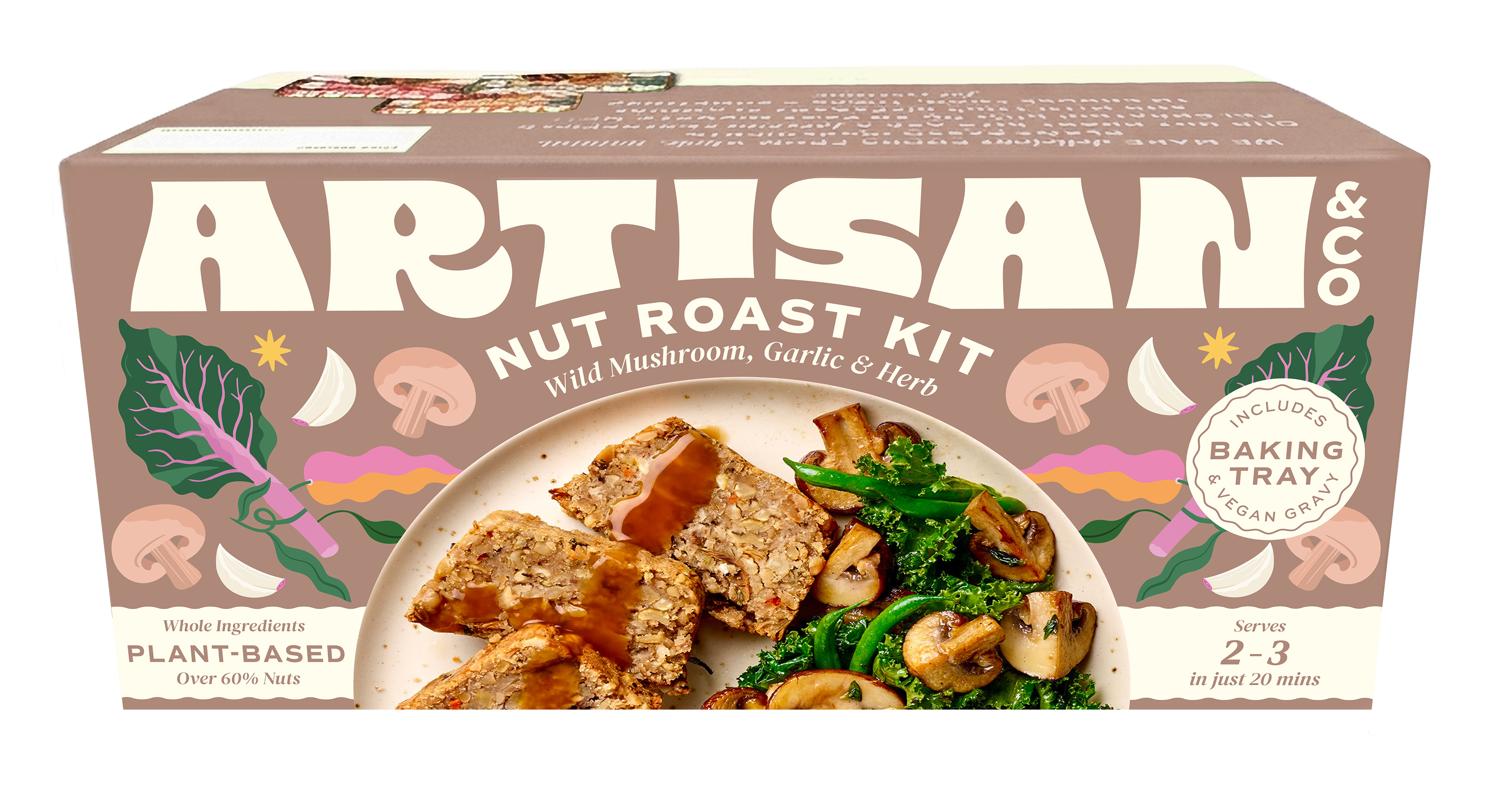 Wild Mushroom, Garlic & Herb Nut Roast - 6 x 212g