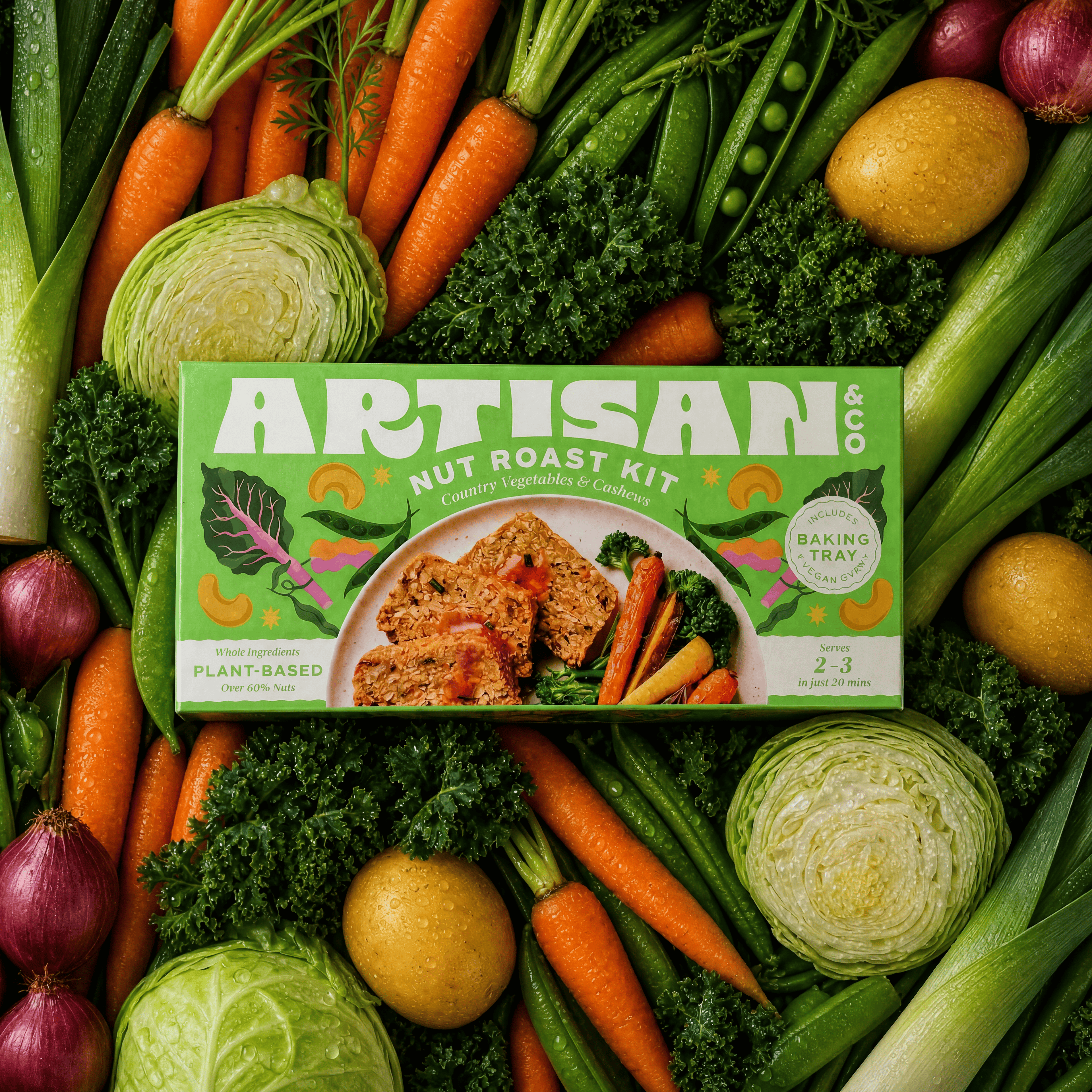 Country Vegetables & Cashews Nut Roast - 6 x 212g